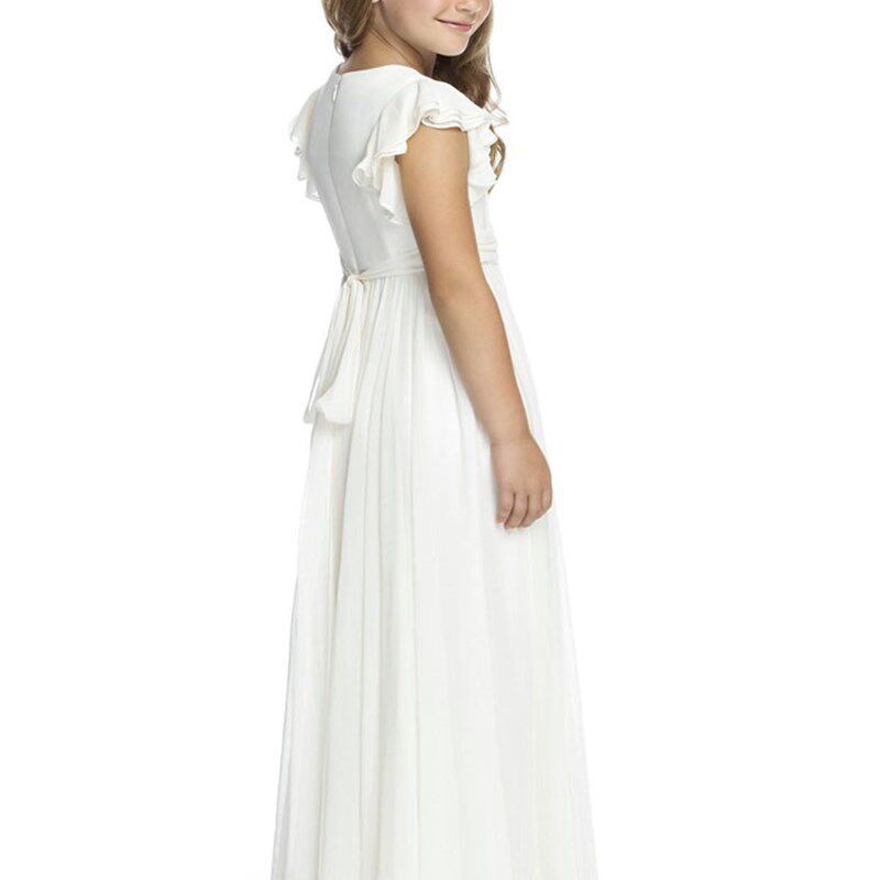 白色雪纺长裙少女礼服大童钢琴演出古筝表演校园比赛礼服日常可穿
