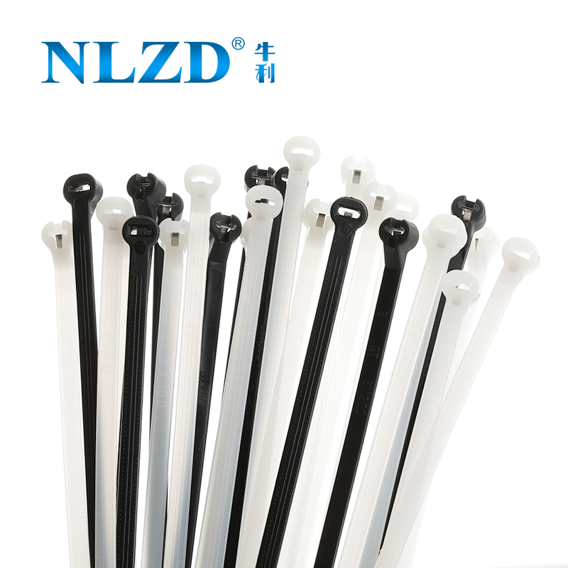 3-10系列尼龙扎带304不锈钢金属嵌片扎带强力卡扣自锁式固定束带