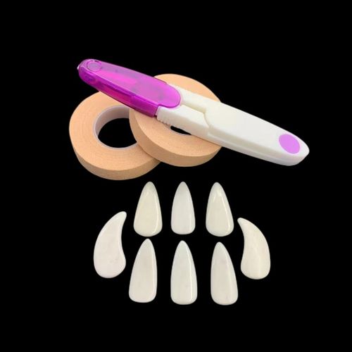 敦煌天然牛骨古筝指甲专业演凑级手工打磨双面弧义甲儿童成人通用