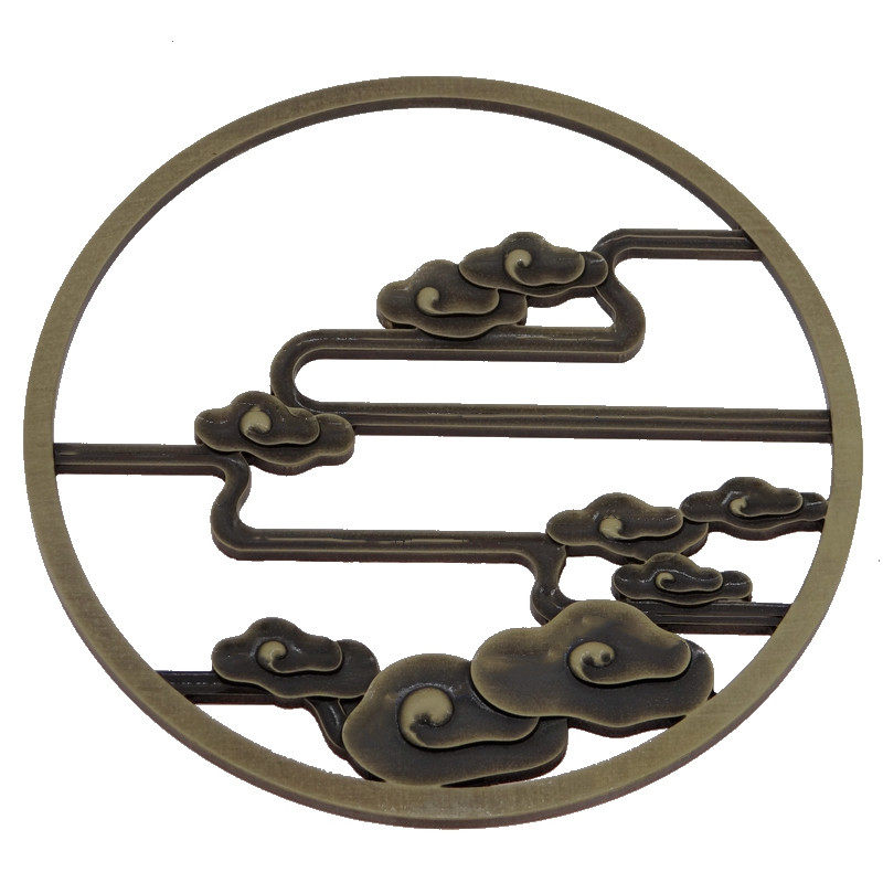 新中式仿古装饰纯铜贴片衣柜门板祥云装饰五金浮雕背景墙古典铜花,家居饰品,衣柜贴,淘宝优惠券,粉丝福利购,淘宝优惠卷