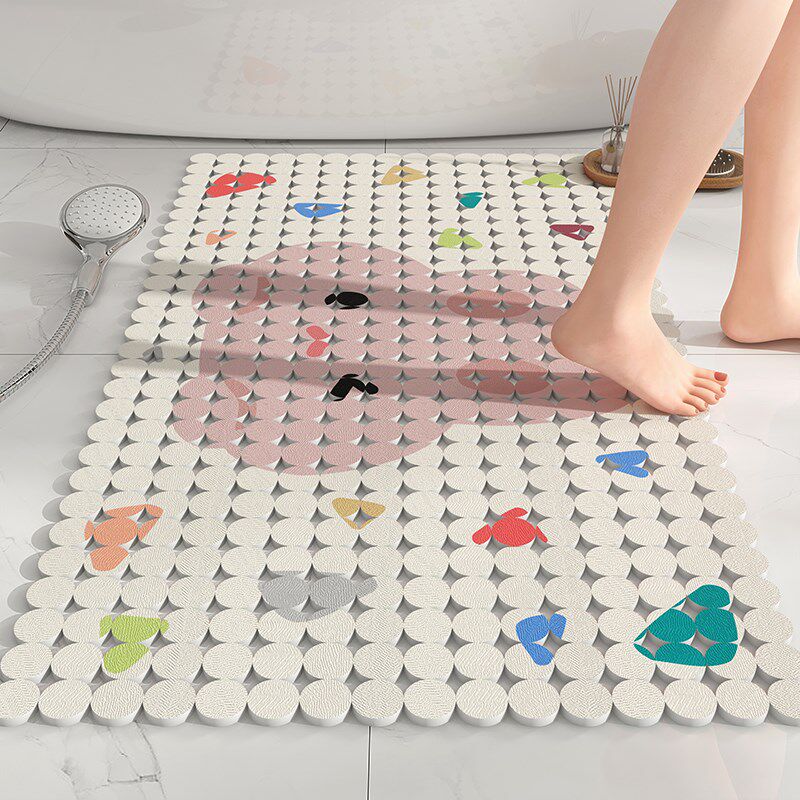 浴室防滑垫淋浴房镂空洗澡吸盘脚垫PVC儿童孕妇老人卫生间地垫子