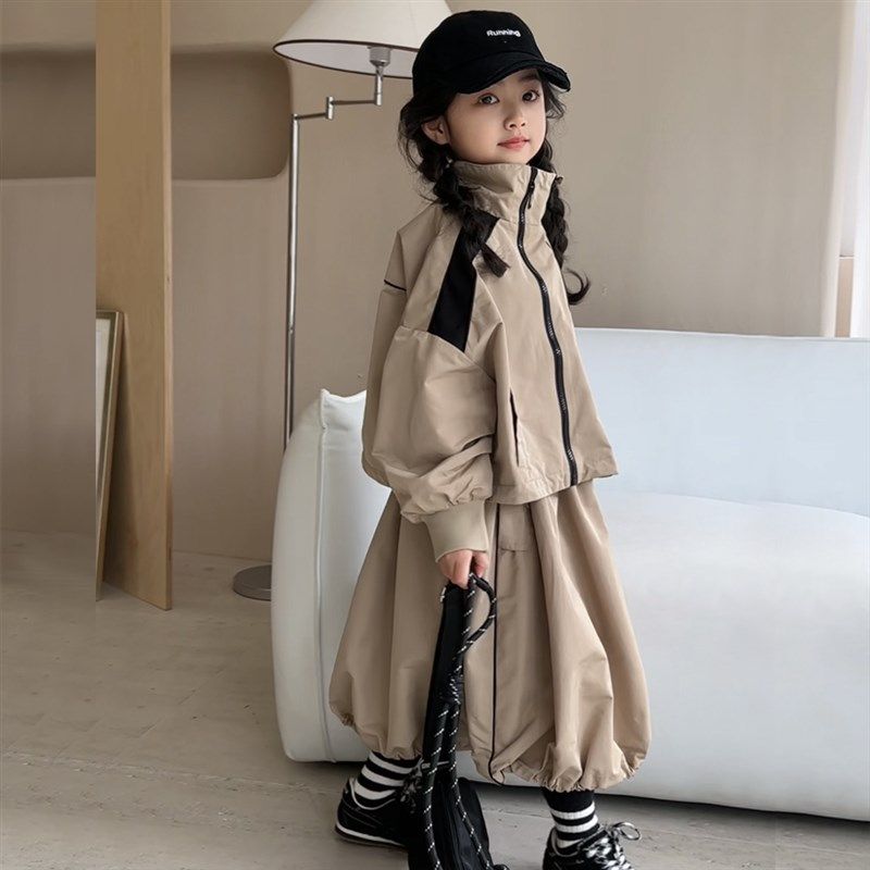 女童装时髦洋气套装儿童秋装外套2024新款初中生春秋半身裙两件套,童装/婴儿装/亲子装,套装,淘宝优惠券,粉丝福利购,淘宝优惠卷