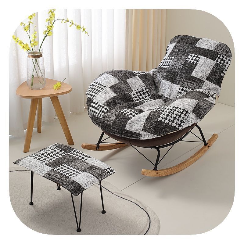 摇摇椅单人沙发垫单个椅子替换套罩盖布摇椅懒人躺椅垫坐垫防滑垫