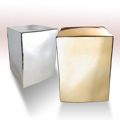 装饰凳银色四方枱克诺尔银色方块凳