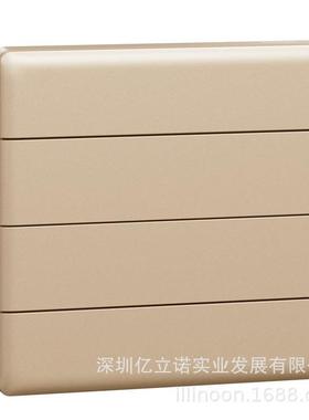 NP16164_01WG珍铂系列8键智能面板-晨曦金KNX莫顿智能照明开关