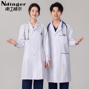 实验服白大衣口腔牙科工作服厚款 南丁格尔白大褂长袖 女医生服短袖