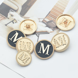 DSG高端纽扣风衣男女学院校服西装 M黑金大衣扣子配件外套金属纽扣