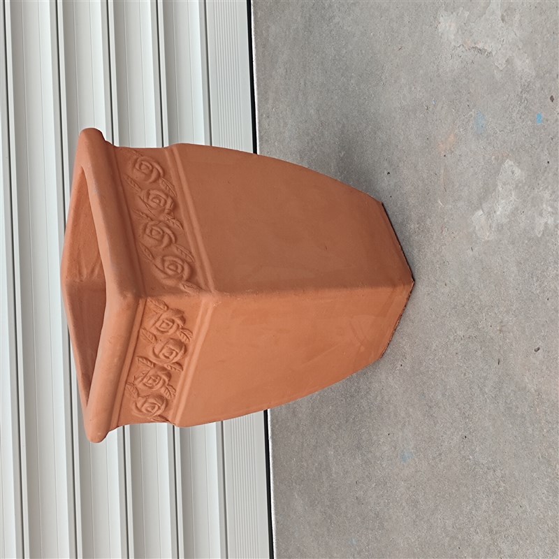 口径26高36红陶方盆庭院陶罐景观土陶粗陶花盆花瓶摆件陶瓷陶盆