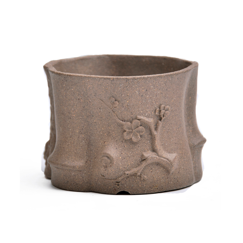 多肉植物紫砂花盆 个性创意微型小盆栽办公桌迷你树桩宜兴小花盆