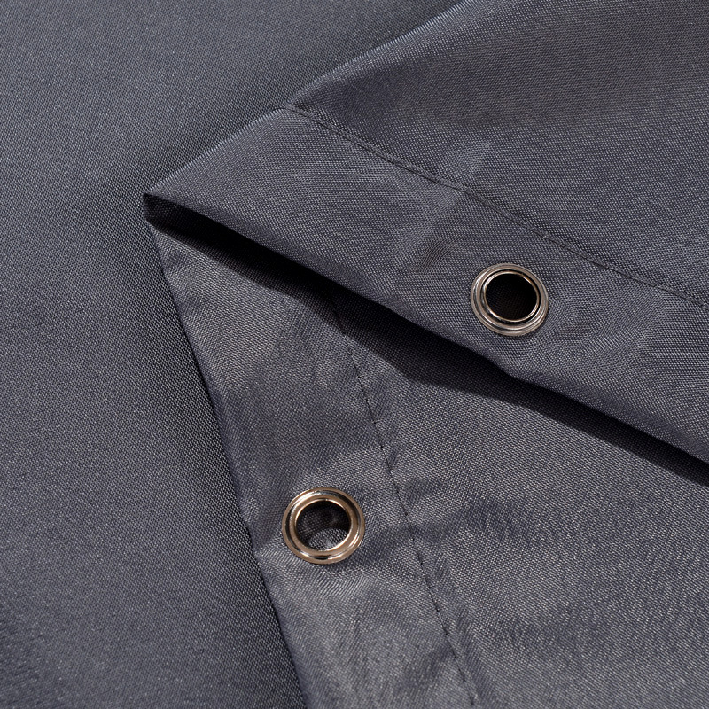 深灰色高档酒店加厚涤纶布素色浴帘 防水防霉保暖浴帘布 定做尺寸