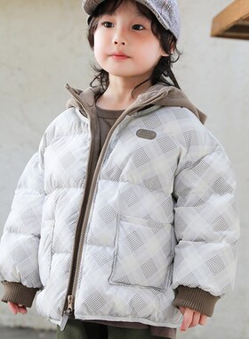 儿童羽绒服男童短款2024新款中小童宝宝加厚90绒冬季外套23906