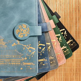 中国风2023年日程本国潮笔记本本子商务办公工作记录记事本365天