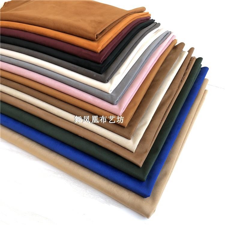 意利皮绒双面超纤绒羊皮绒弹力麂皮绒面料大绒意大利皮鹿皮鸡皮绒