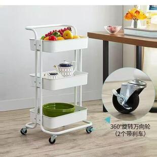 供应可移动储物架手客碳钢推车厅01厨房收纳架手宿舍多层零把食架