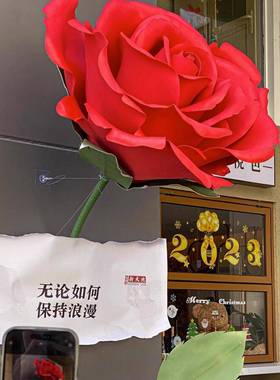 假巨型玫瑰花超大纸花婚礼仿花真花RTG大纸艺花大花朵装饰道具i型