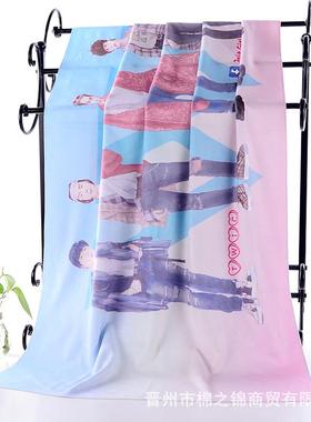 广告毛游巾浴巾印lo70140-2go吸水柔软IY图案D健身大毛巾沙滩泳巾