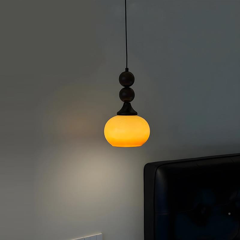 中古单奶油风床头小吊灯复古法卧室可61144升降头实木主卧台吧式