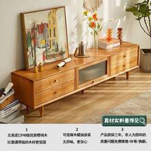 北欧实木视视客厅简约小电户型电边柜现代民宿收纳视柜92357听柜