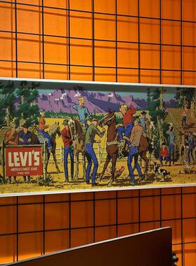 L广EVSbann20230704er告I美式复小古众装饰画挂画海报时尚横板轻