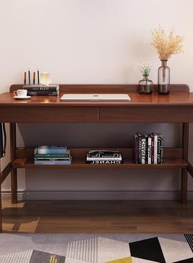 全实木书桌书架24278组习合简约现代用办电公脑桌中小家学生写字