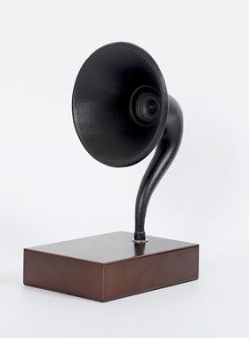 现代音主乐题真楼立式黑胶复古唱片机001仿留声机样板间售处书房