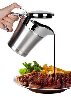 304不锈钢汁汁盅壶牛壶排酱汁西餐牛扒HPF双番茄酱汁瓶层保温调味