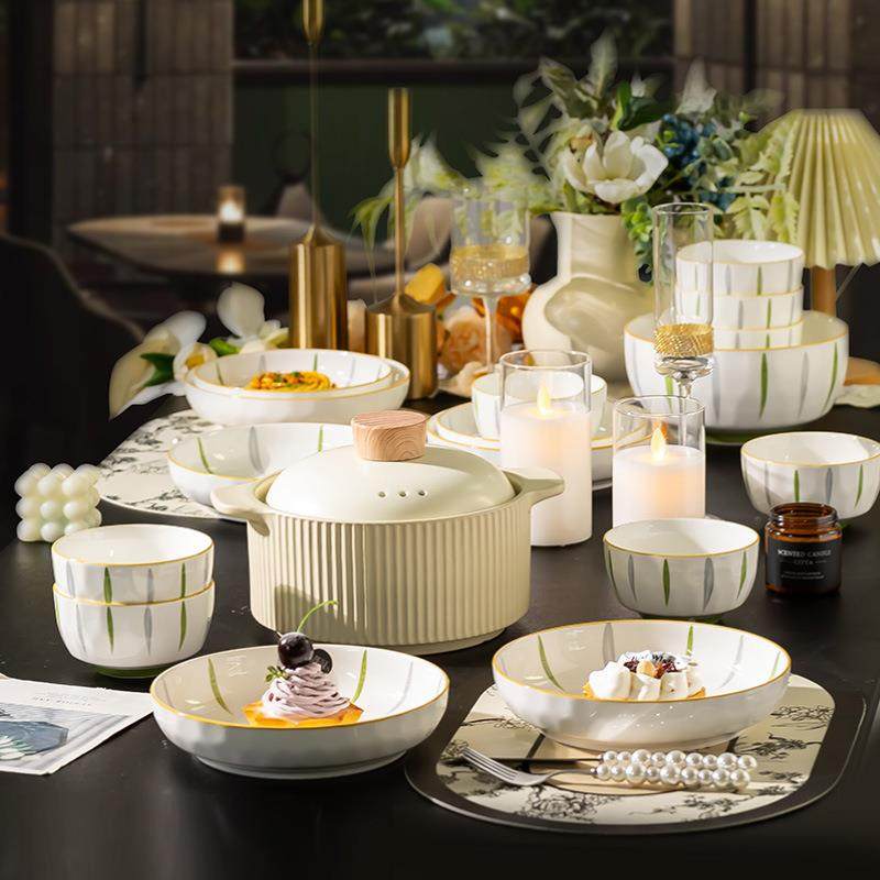 舍里新釉下彩米饭碗碟颜值清陶瓷碗套装高家MPJ用碗盘组合乔迁送,标准件/零部件/工业耗材,车间地垫,淘宝优惠券,粉丝福利购,淘宝优惠卷