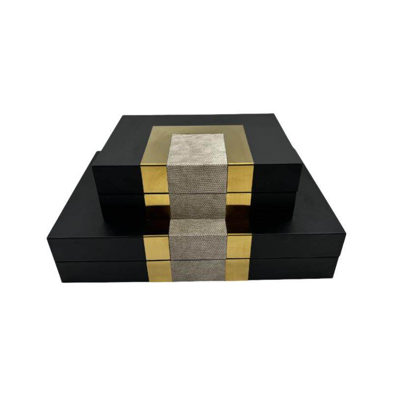 代皮简约轻奢质高档会所样板间酒现家居衣帽间收纳盒摆店YL0011件,家居饰品,木雕,淘宝优惠券,粉丝福利购,淘宝优惠卷