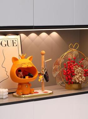 猫入户居门鞋玄关钥匙收纳21092304客厅家装饰品摆件柜乔迁新居王