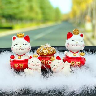 招财猫汽车件可爱创意车内品车车656载装 网红 饰摆用品大饰全新款