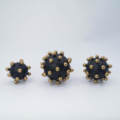 新板BJ00005古典欧式样间客厅铁艺球摆件别墅会所居后饰现代软装