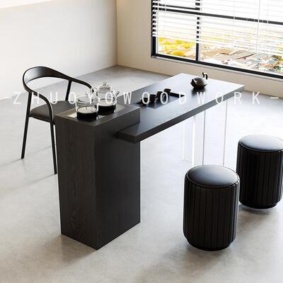 北风实木茶桌椅组家用客厅合阳户台小ITR型烧水壶欧一体泡茶台嵌