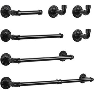 墙上置物架一字隔板墙壁承重实木搁板铁艺水管支托架墙面壁挂