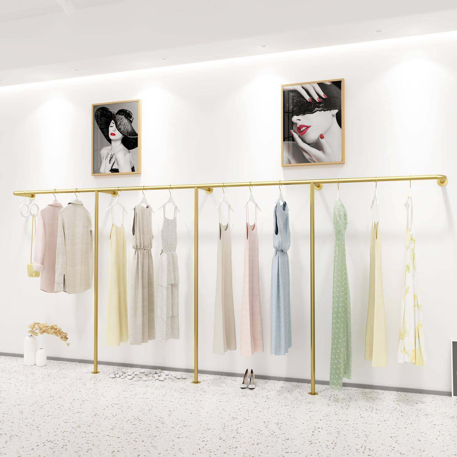 服装店展示架女装童装店金色铁艺货架上墙侧挂壁挂式陈列挂衣架子,农用物资,其他肥料,淘宝优惠券,粉丝福利购,淘宝优惠卷