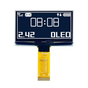 2.42寸oled12864液晶屏SSD1309驱动白色点阵24pin插接oled显示屏