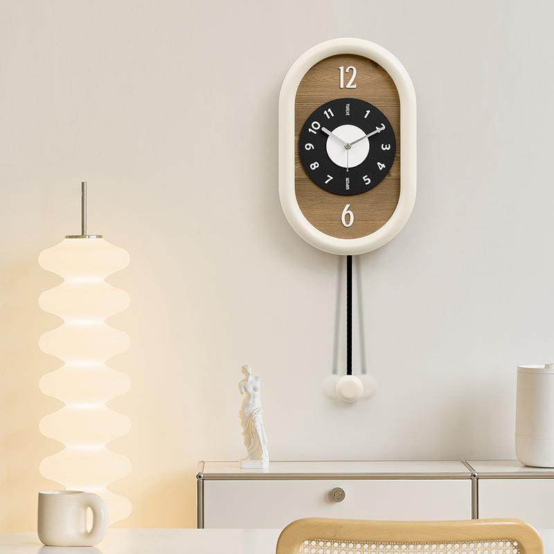 wozoom屋准创意挂钟客厅艺术钟表餐厅家用简约摇摆时钟装饰墙