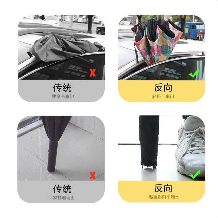 xyt车载全自动双层反向伞雨伞折叠直柄双人免持式晴雨伞LOGO男女