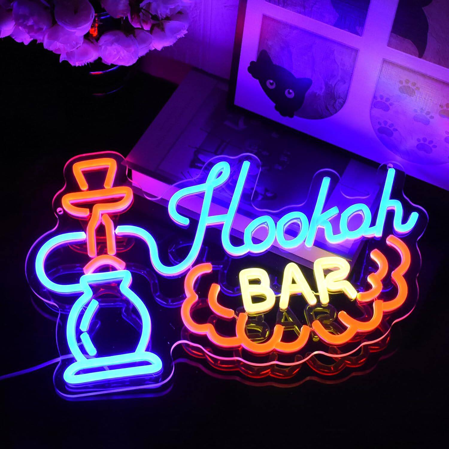 水烟烟店霓虹灯烟店霓虹招牌Led霓虹灯用于广告和装饰的霓虹灯光