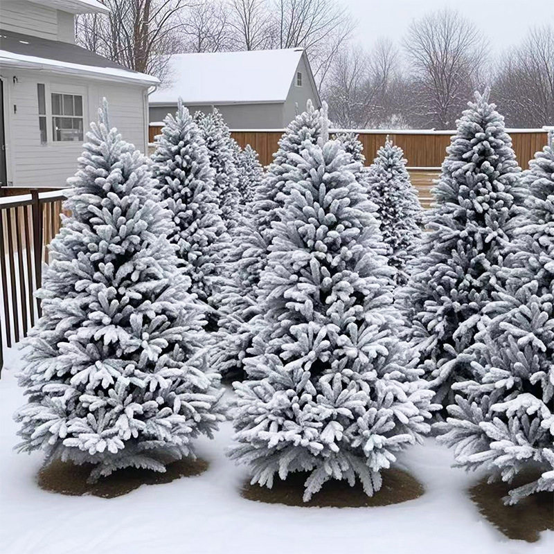 纯PE圣诞树植绒落雪加密积雪圣诞节装饰品180cm210cm豪华仿真树