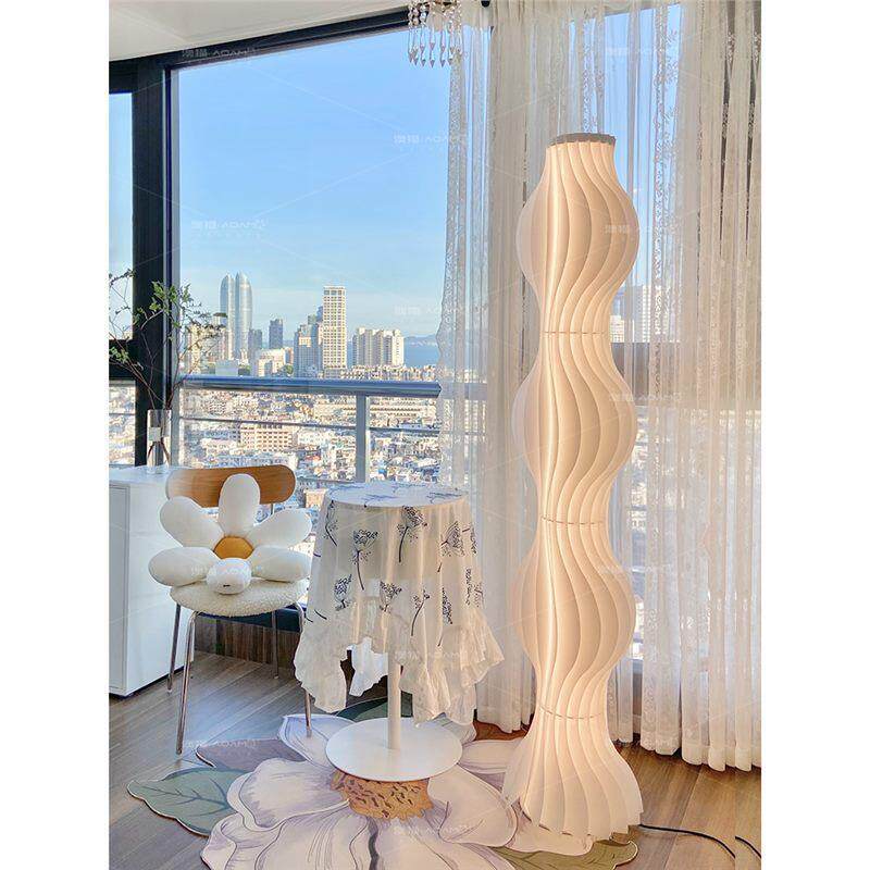 网红草裙落地灯客厅沙发旁装饰氛围灯卧室高级感轻奢落地立式台灯