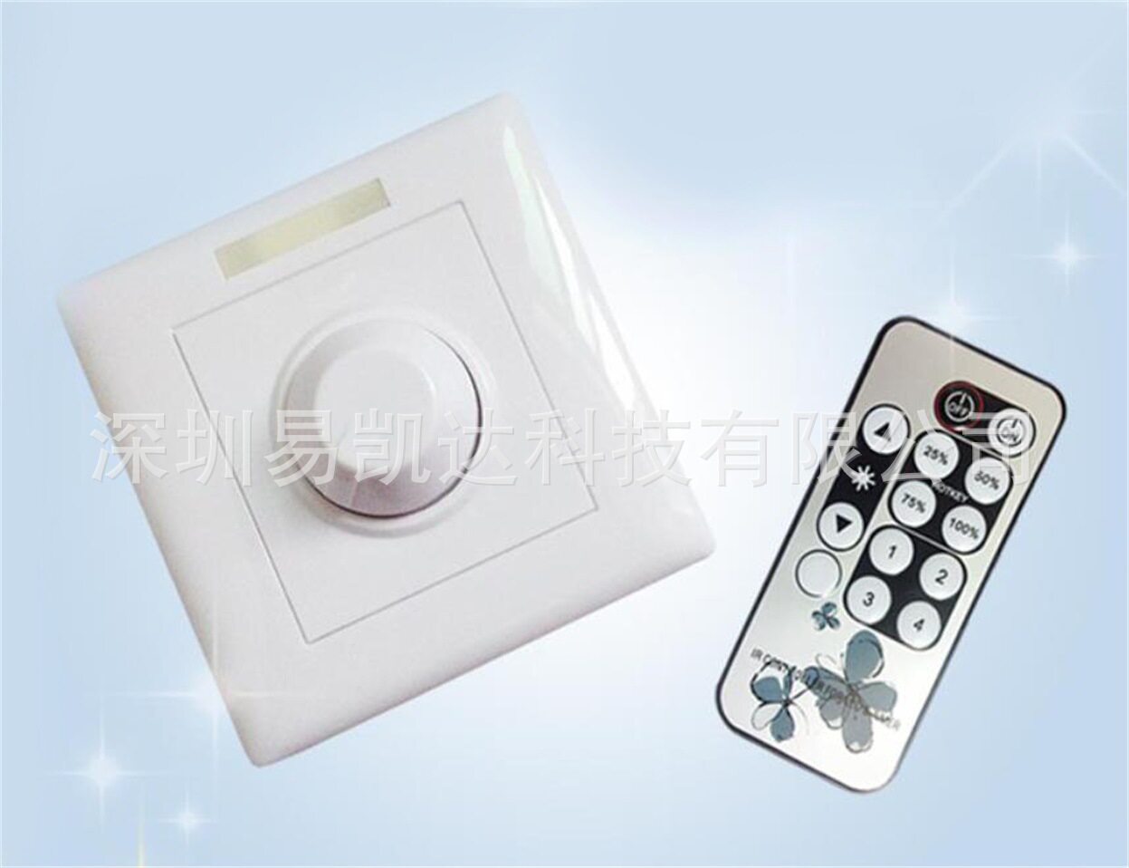 遥控调光器86型调光器90-240V双向可控硅调光器LED旋钮调光器