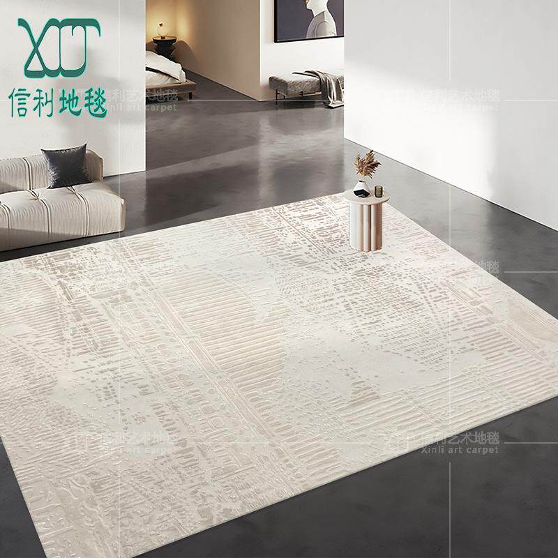意式轻奢短毛地毯家用客厅卧室极简新西兰羊毛现代手工圈绒土耳其