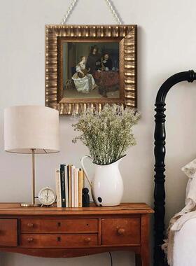 欧式复古小众艺术小尺寸装饰画美式书房工作室背景餐厅挂壁画A241