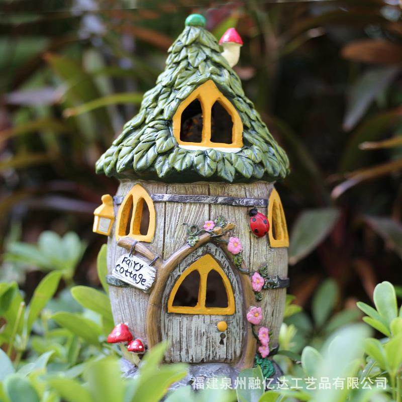 树脂太阳能灯LED灯花房子造型庭院装饰灯花园户外防水草坪灯,纺织面料/辅料/配套,纺织机械配件,淘宝优惠券,粉丝福利购,淘宝优惠卷