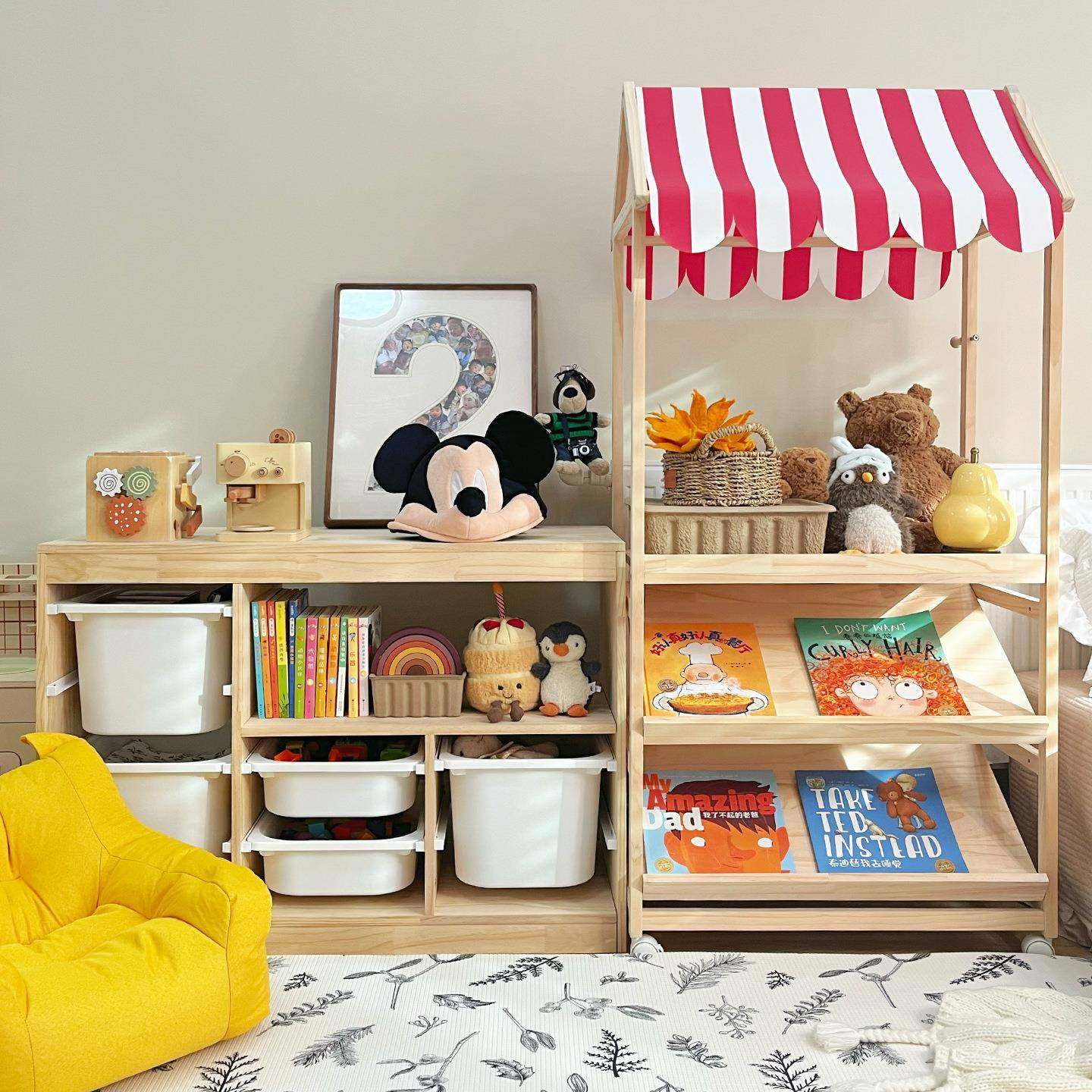 玩具收纳架大容量置物架落地多层书架幼儿园儿童储物柜实木玩具柜,畜牧/养殖物资,畜牧/养殖器械,淘宝优惠券,粉丝福利购,淘宝优惠卷