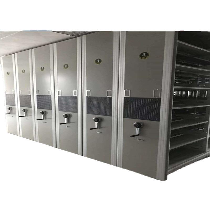 手摇智能密集架六层资料存放密集柜库带轨道电动档案钢制架新款