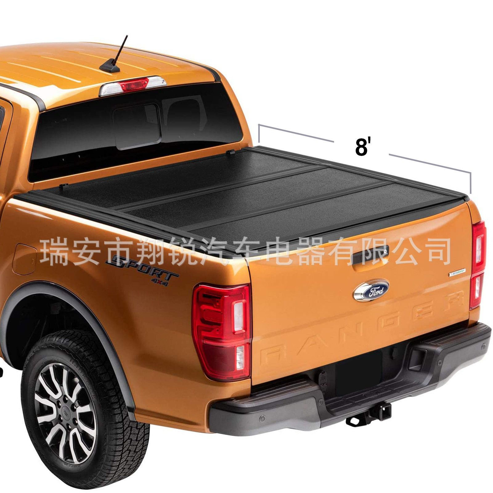 配件用品适用福特F250/F350/F450硬三折皮卡改装后箱盖皮卡车后盖
