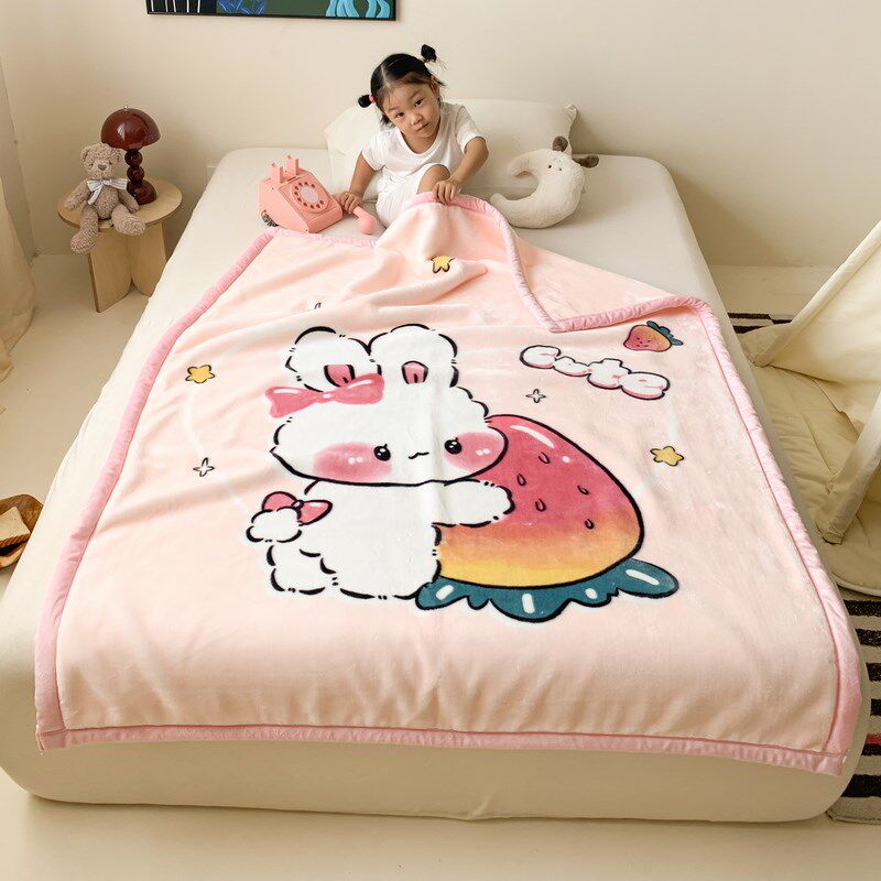 儿童毛毯加厚冬季盖毯婴儿宝宝被子幼儿园午睡毯小学生珊瑚绒毯子