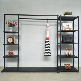 铁艺衣帽架卧室挂衣服架子落地挂衣架置物架服装店包架陈列架组合