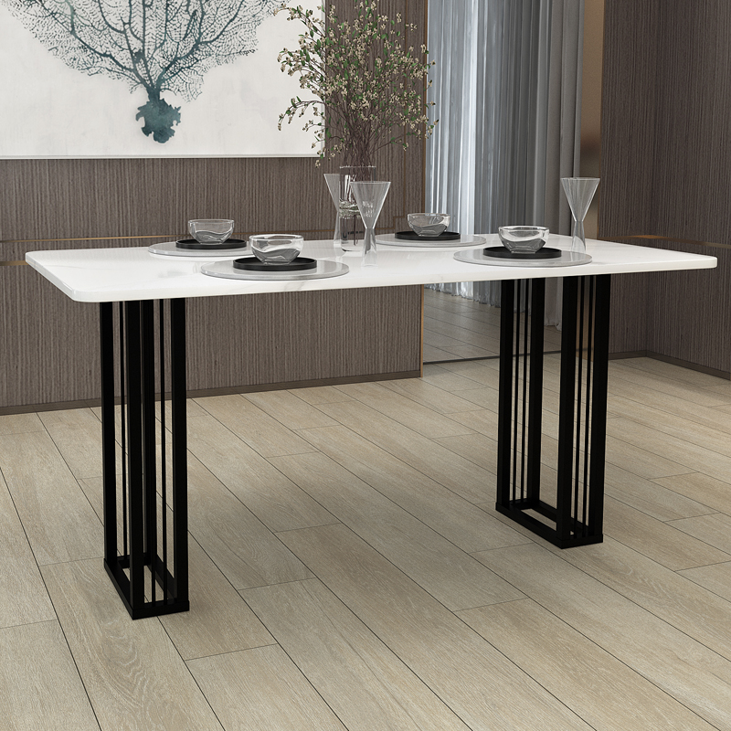 铁艺桌腿桌脚支架金属吧台腿大理石餐桌腿单边支撑脚办公桌架定制